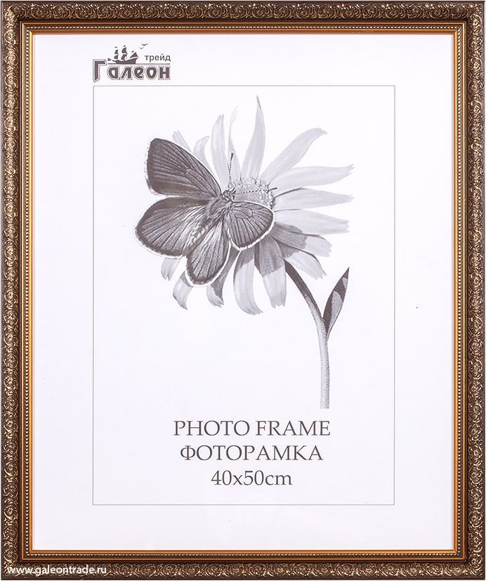 Фоторамка пластиковая 40 х 50 см, бронза