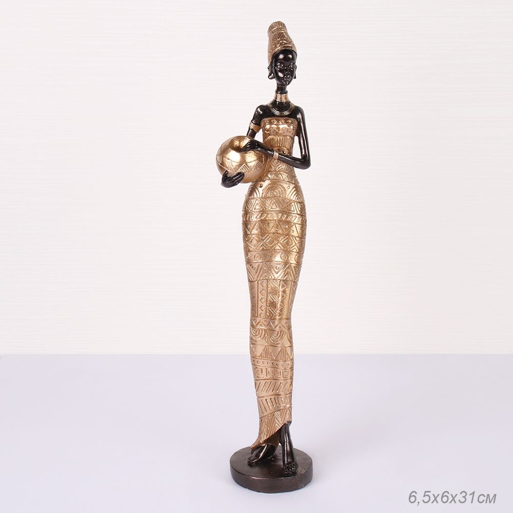 Статуэтка Африканка, полистоун, 8 х 7,4 х 42 см