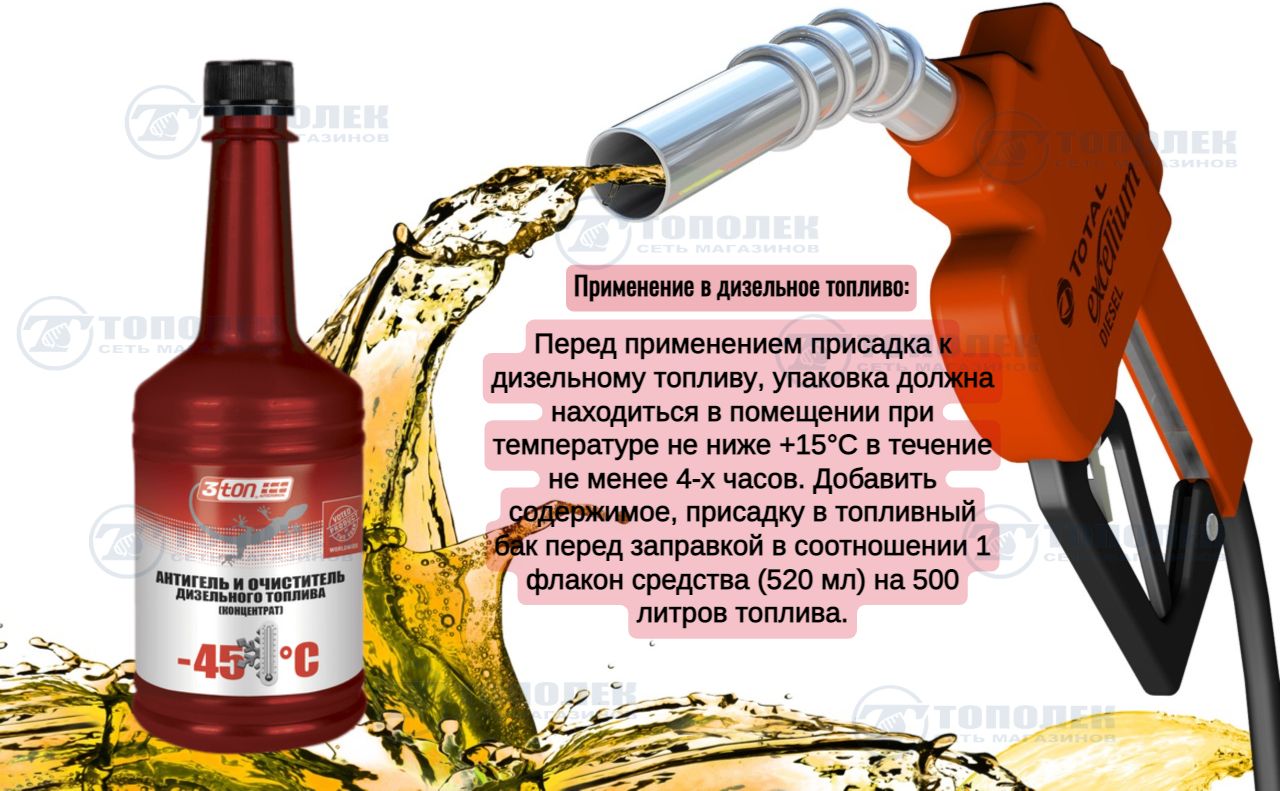 Антигель и очиститель для дизельного топлива 3ton ТТ-311 на 500л ...