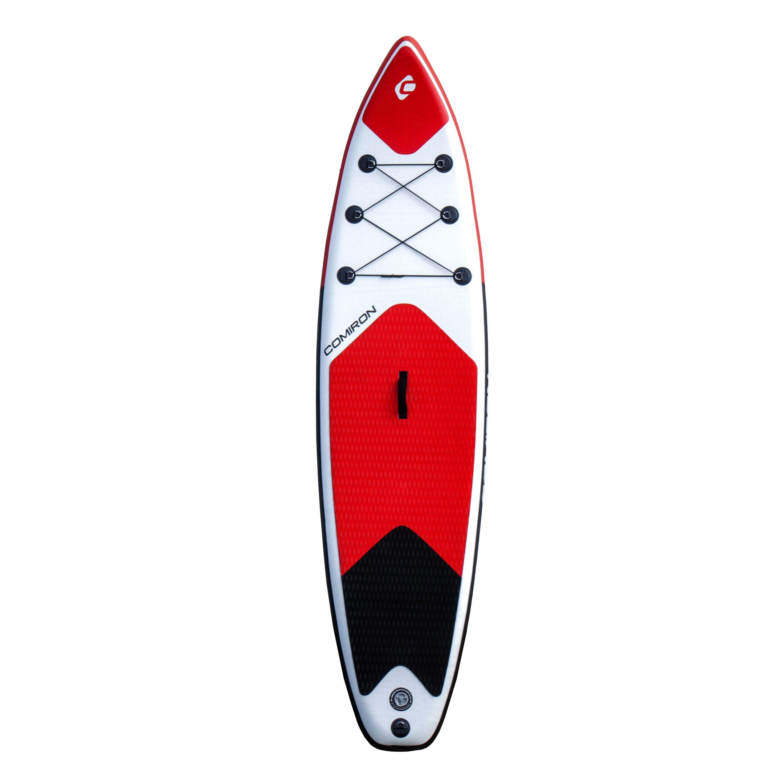 Надувная SUP доска COMIRON 320х80х15 см Сапборд, белый, красный, черный Надувная SUP доска COMIRON 320х80х15 см Сапборд, белый, красный, черный
