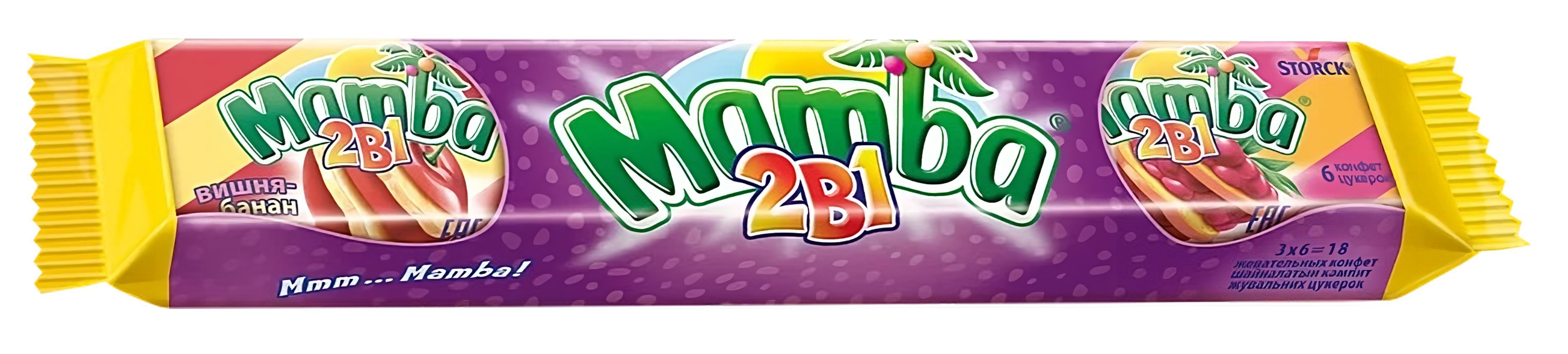 Конфеты жевательные, "Mamba 2 в 1", 79.5г 3 шт - купить с доставкой по ...