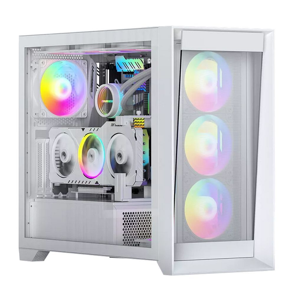 Корпус ACD Lagrange ATX, White, FANS: 120mm ARGB: 3 Top + 1 Rear + HUB. -  купить с доставкой по выгодным ценам в интернет-магазине OZON (1092533143)