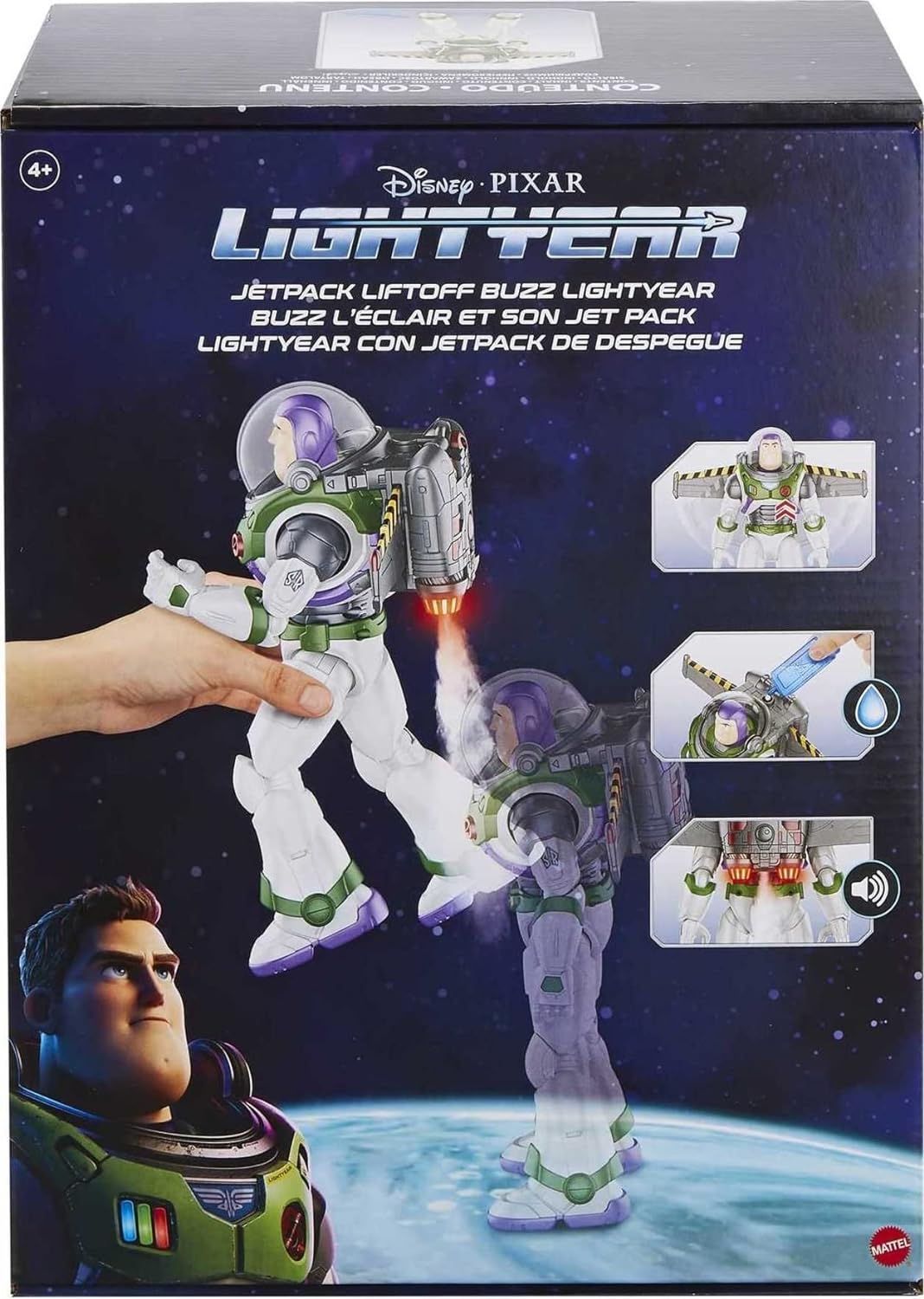 12-дюймовая фигурка Disney и Pixar Lightyear с эффектом пара и звуками, игрушка Buzz Lightyear Jetpack