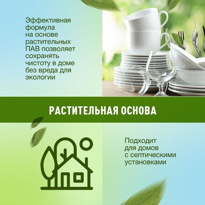 Средство для мытья посуды 5л Эко гель для посуды Зеленое яблоко ...