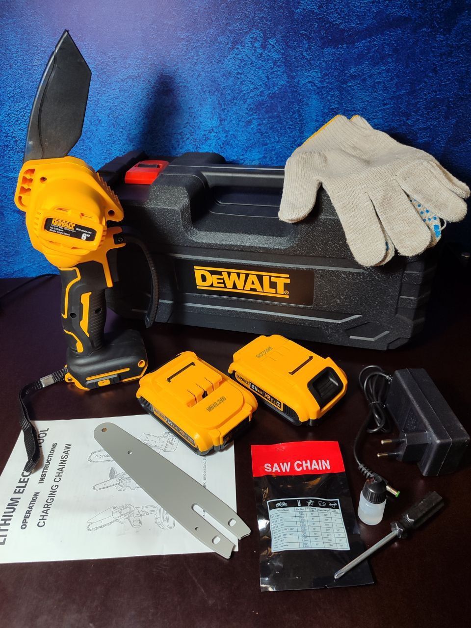 Цепная пила DeWalt / Сучкорез Деволт Аккумуляторный, 2 АКБ, 18В / Мини ...