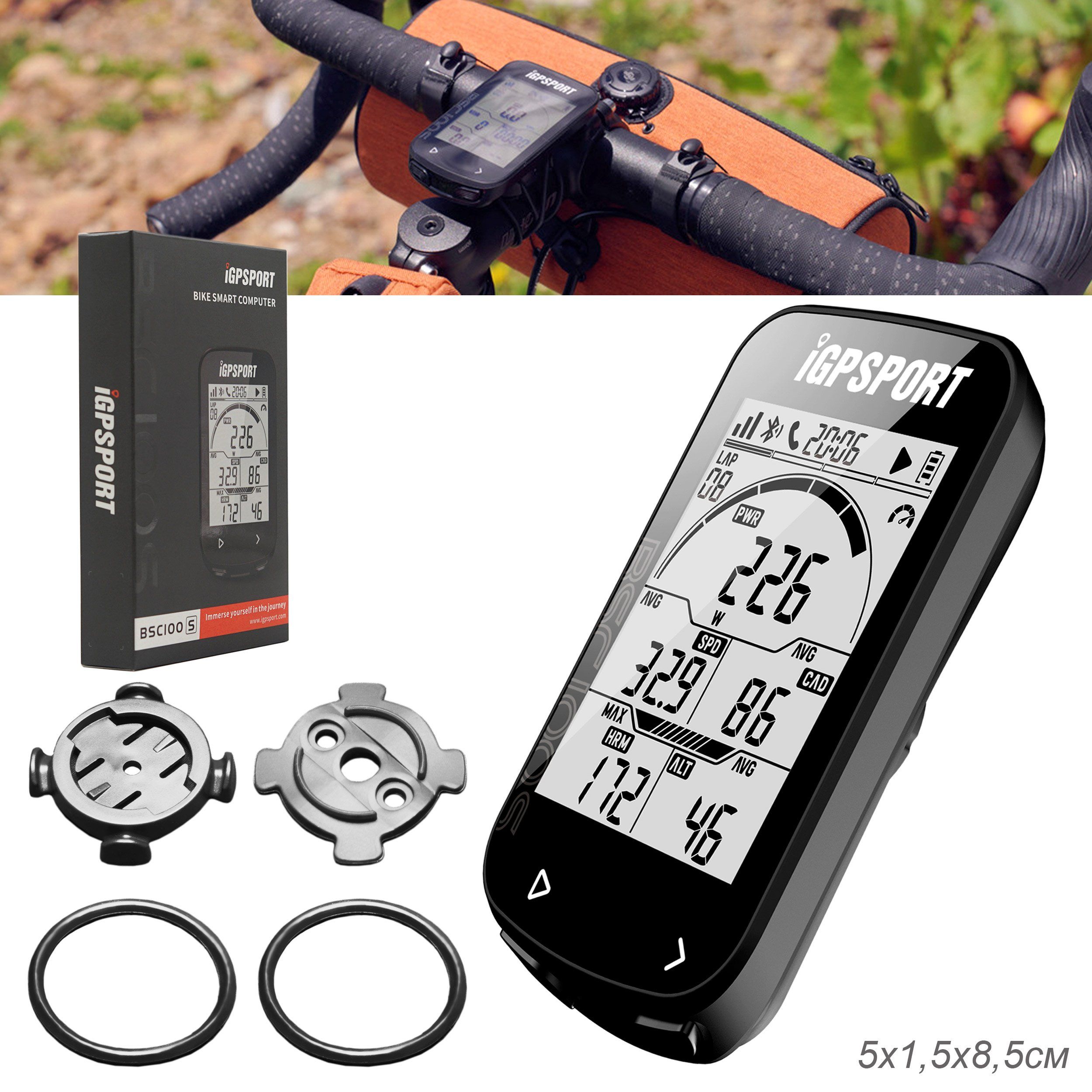 Велокомпьютер GPS iGPSPORT BSC100S, экран 2,6 , до 40 часов, Bluetooth/ANT+, IPX7 Велокомпьютер GPS iGPSPORT BSC100S, экран 2,6 , до 40 часов, Bluetooth/ANT+, IPX7