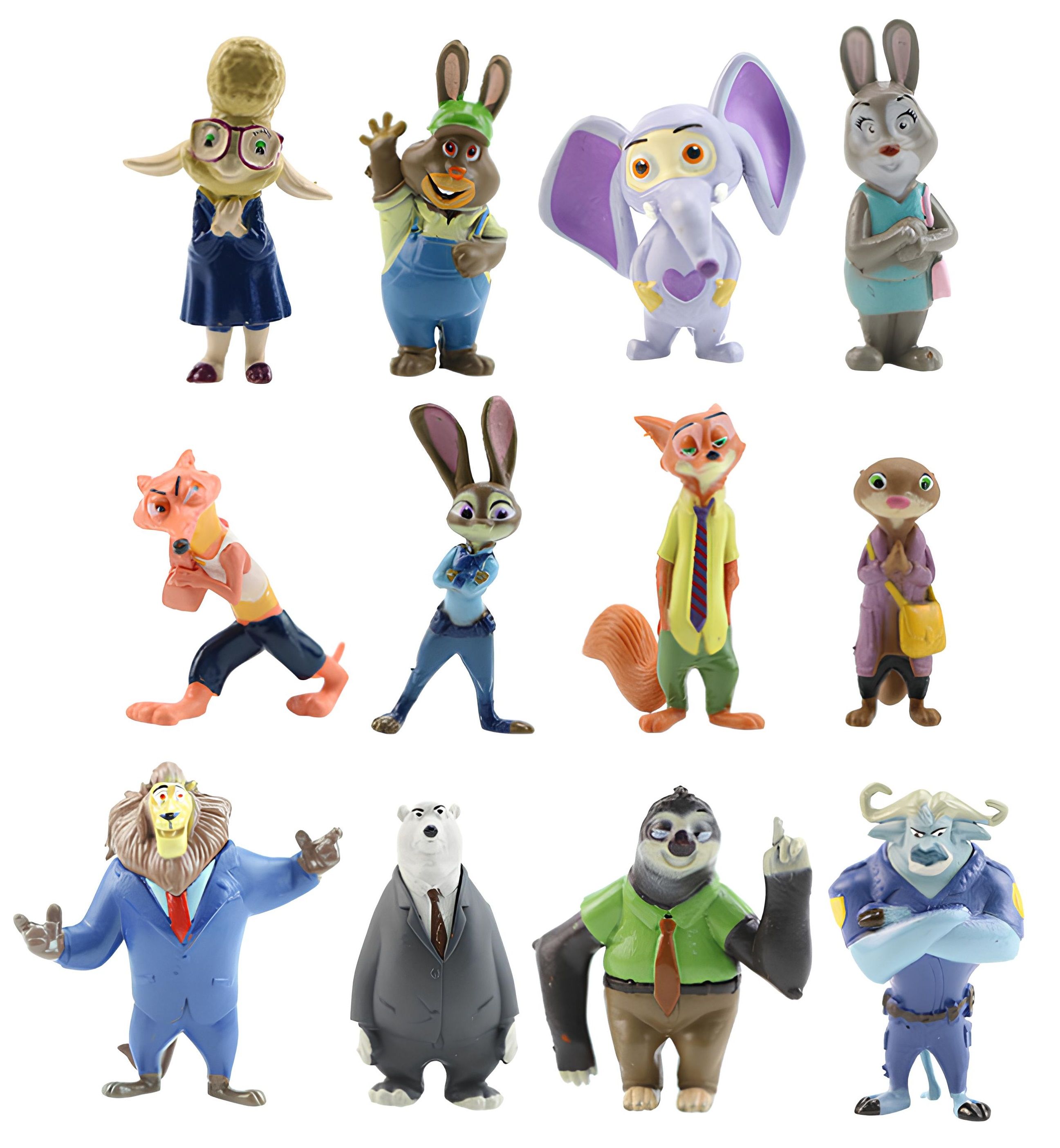 Набор фигурок Зверополис / Zootopia 12шт (4-8см, пакет) купить на