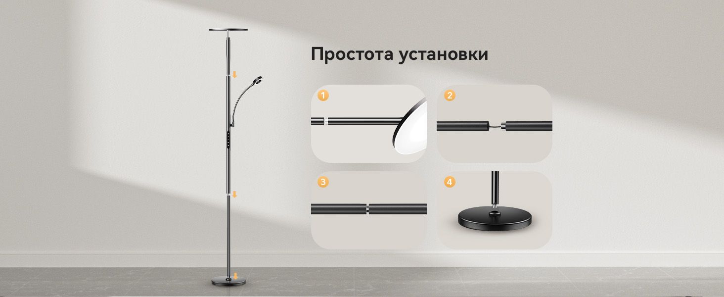 Напольный светильник, диммируемый потолочный светодиодный прожектор ...
