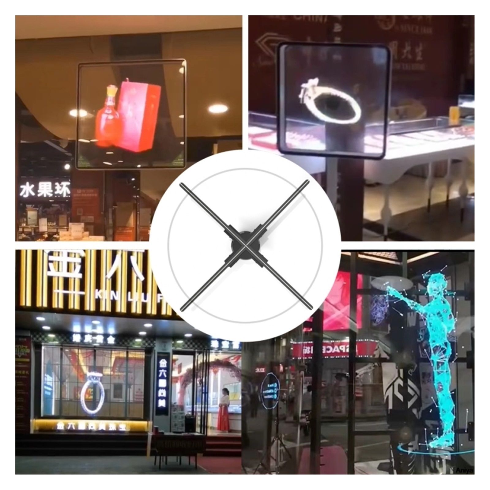 Голографический вентилятор 3D-рекламный проектор купить по доступной ...