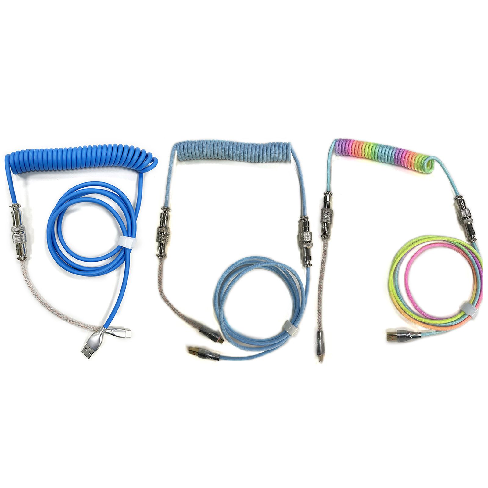 Витой кабель USB Type C длиной 1,5 м с RGB-подсветкой для механической ...