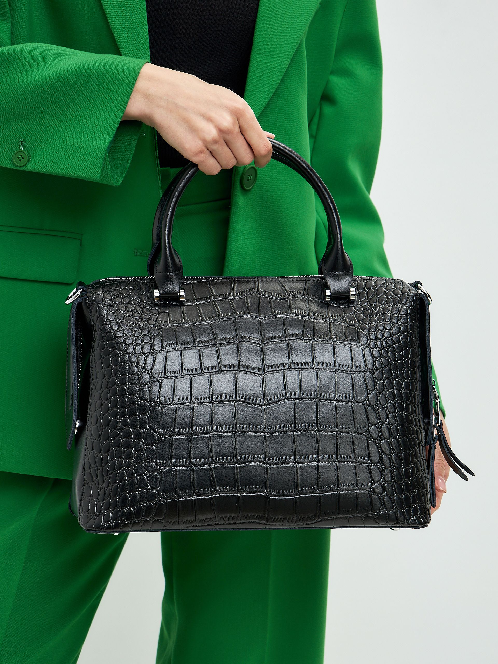 Сумка-тоут женская натуральная кожа, шоппер классический через плечо ...