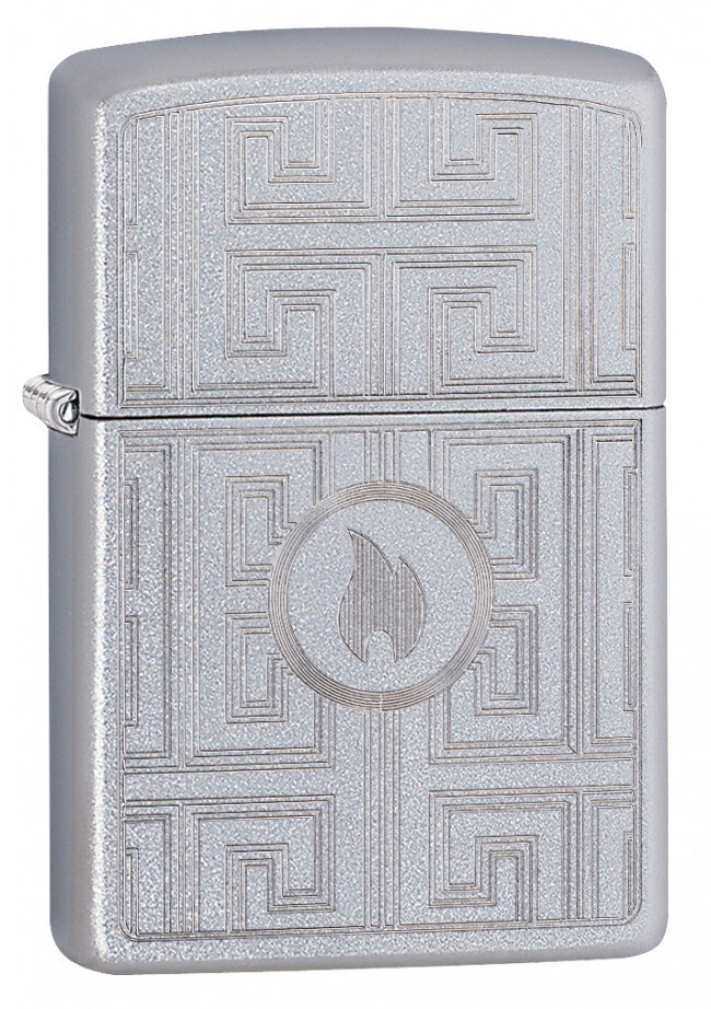 Зажигалка бензиновая ZIPPO Labyrinth Satin Chrome #1