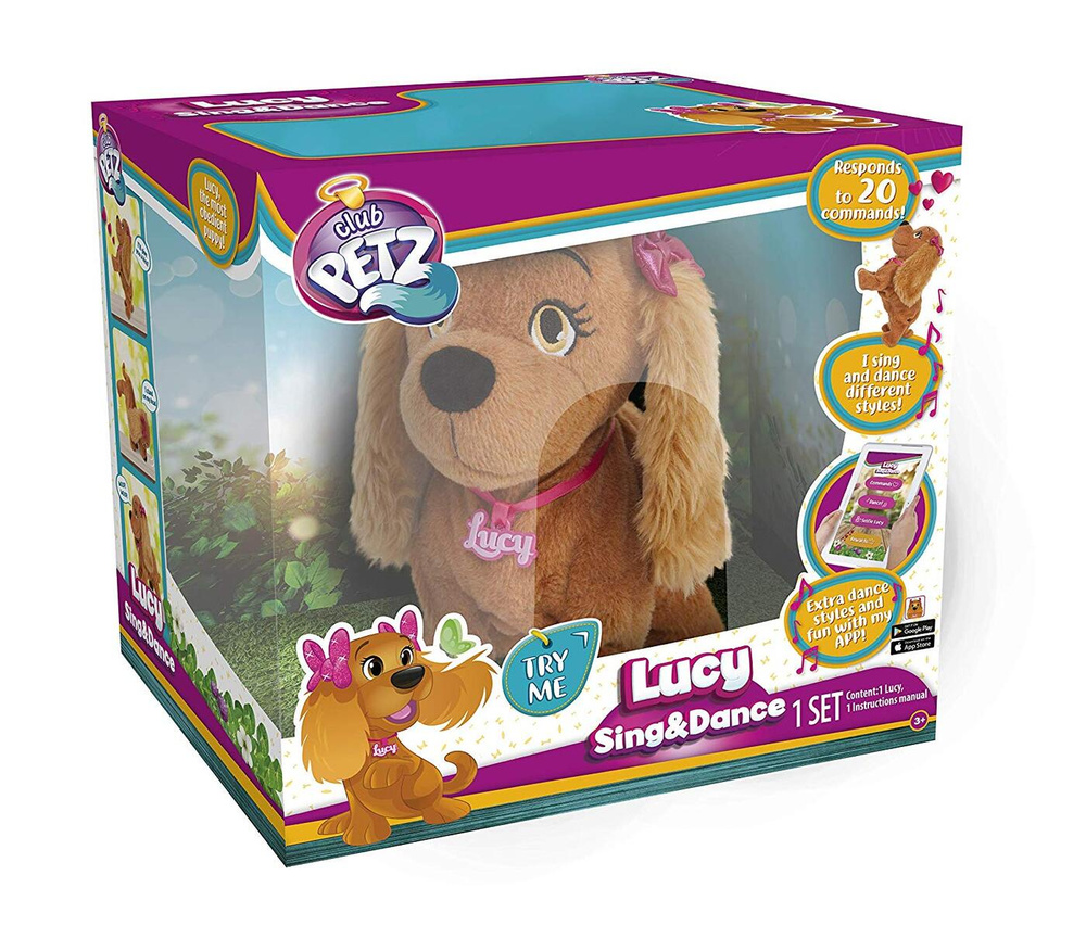 Интерактивная собака IMC toys Lucy: Sing and Dance, серия Club Petz (20  команд, танцует, синхронизируется с приложением для смартфонов) (95854) -  купить с доставкой по выгодным ценам в интернет-магазине OZON (281199515)