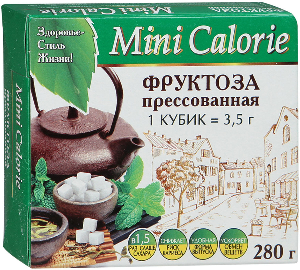 Mini calorie фруктоза в кубиках, 280 гр*3 штуки #1