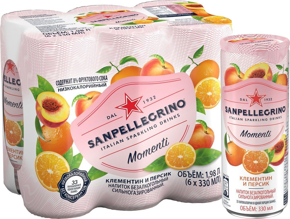 Напиток низкокалорийный Sanpellegrino (Сан Пеллегрино) Momenti ...