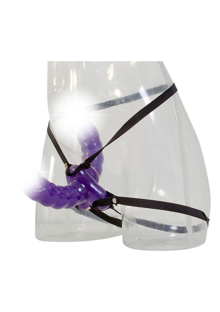 Fetish Fantasy Series Vibrating Double Delight Strap-on - Black main image 0