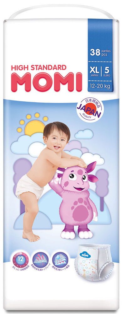 Трусики Momi High Standard, размер XL, 12-20 кг, 38 шт #1