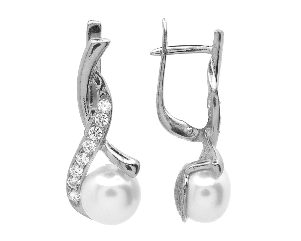 Приволжский Ювелир Серьги ювелирные Серебро родированное 925 пробы ...