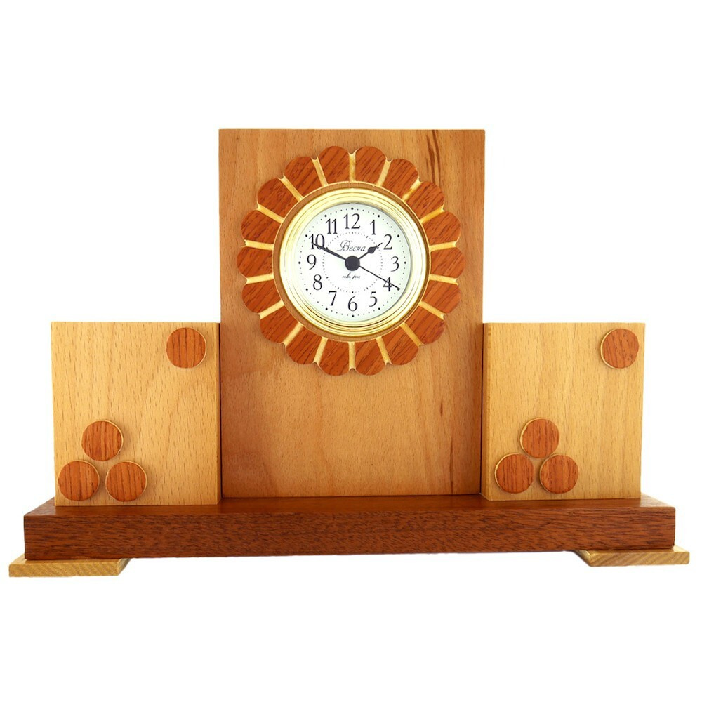 Настольные часы Кварцевые Весна, бежевый купить по выгодной цене в ...