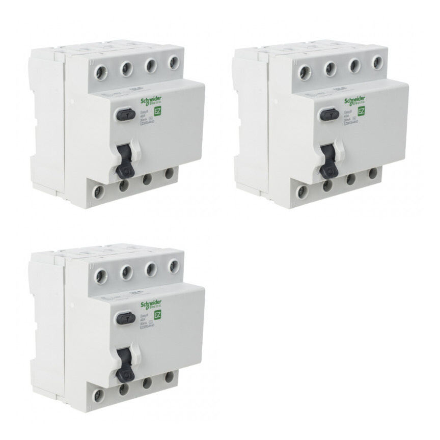 УЗО Schneider Electric 4P 40А 30мА AC, 3 шт. - купить с доставкой по ...