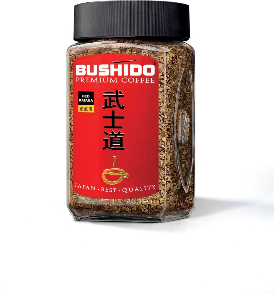 Bushido Red Katana 100г. Кофе Bushido Red Katana 100 гр. Кофе растворимый Bushido Original 100г. Кофе бушидо купить в спб