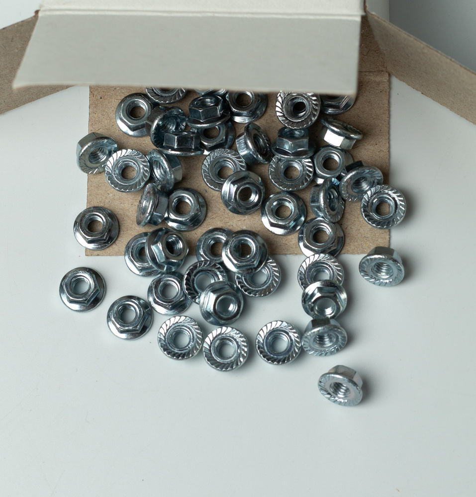 Гайка С фланцем M5, DIN6923, 50 шт. - купить с доставкой по выгодным ...