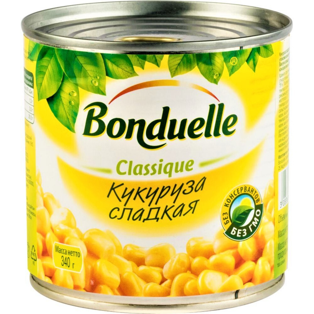 Кукуруза консервированная Bonduelle 340гр набор 9шт