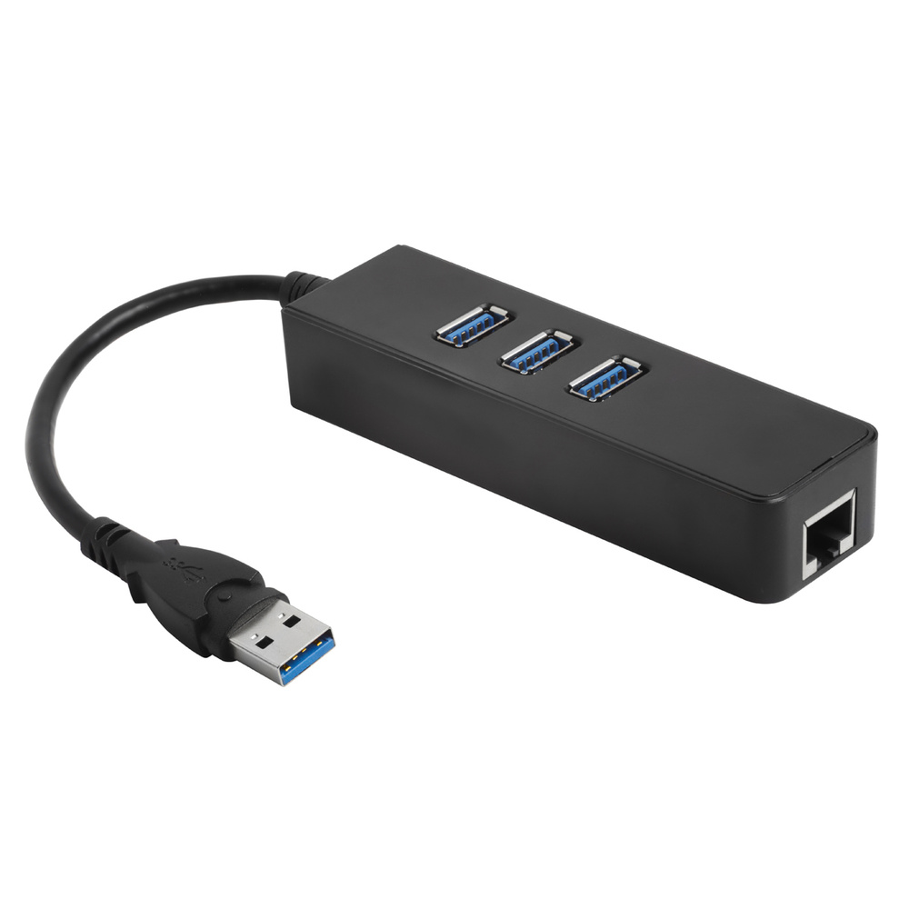 USB разветвитель 3.0 на 3 порта GCR 10/100 Мбит Ethernet Network ...