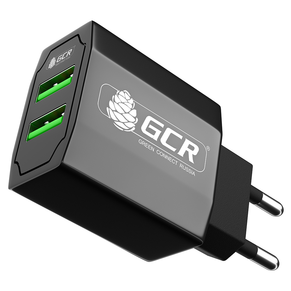 Зарядка для телефона 2 порта USB 3.1A GCR универсальное сетевое зарядное  устройство для смартфона