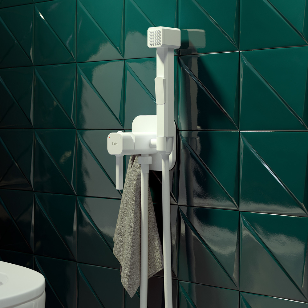 Гигиенический душ со смесителем, IDDIS, белый матовый, Axes, 004WTS0i08  #1