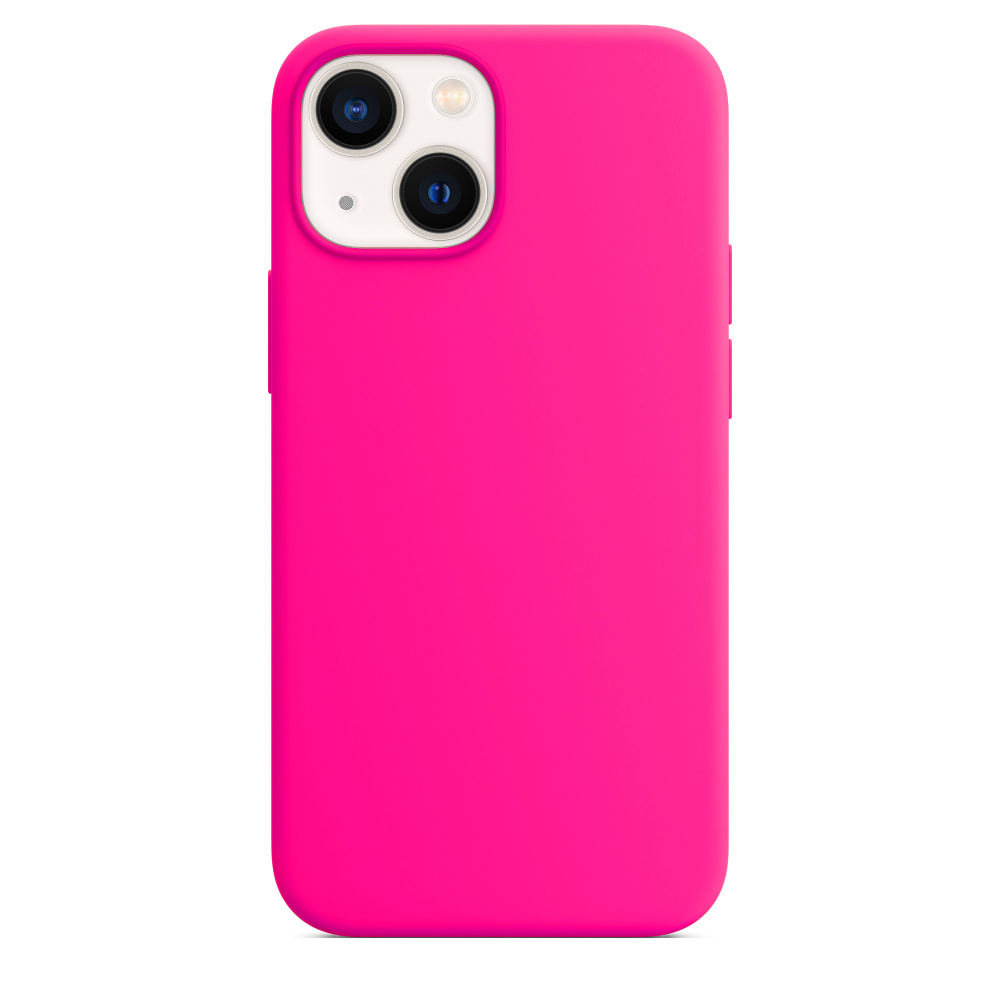 Чехол для iPhone 13 / Айфон 13 / Silicone Case силиконовый цвет- Ярко-розовый  - купить с доставкой по выгодным ценам в интернет-магазине OZON (334615855)