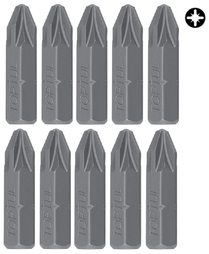 Биты для шуруповерта 5/16" L30мм PZ2 профессиональные FSCA1002 TOPTUL  #1