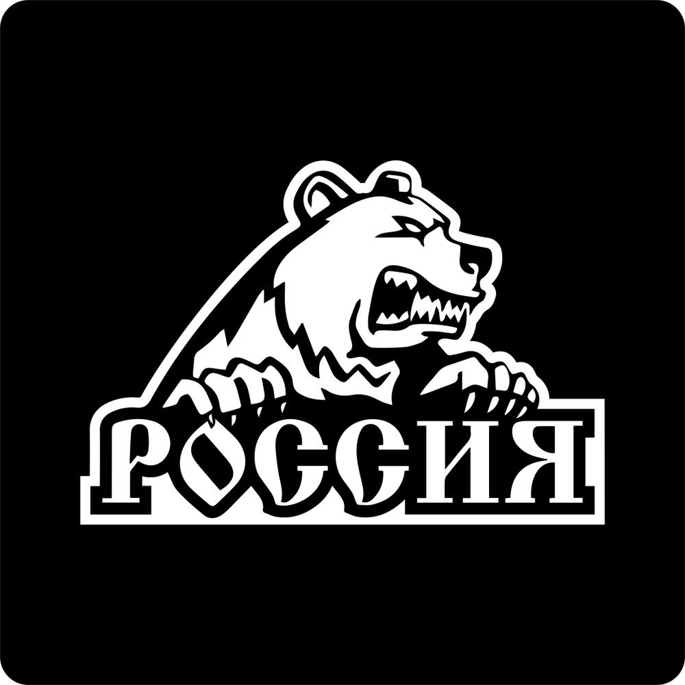 Наклейки на авто стикеры на стекло на кузов авто Зверь Хищник Медведь  Россия 20х14 см. - купить по выгодным ценам в интернет-магазине OZON  (382860437)