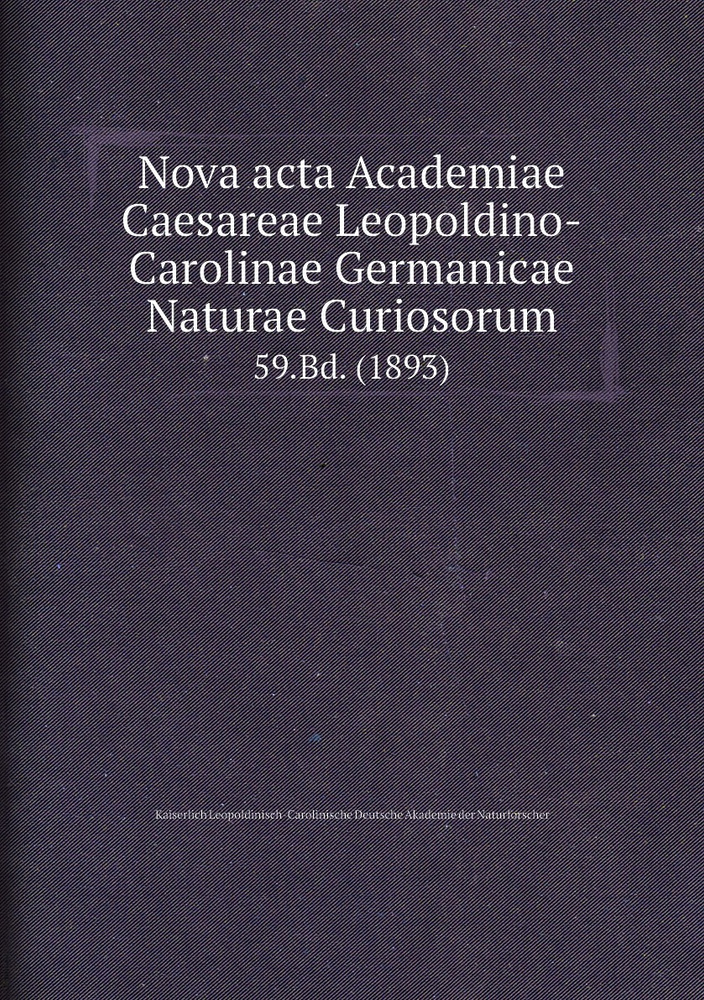 Nova acta Academiae Caesareae LeopoldinoCarolinae Germanicae Naturae