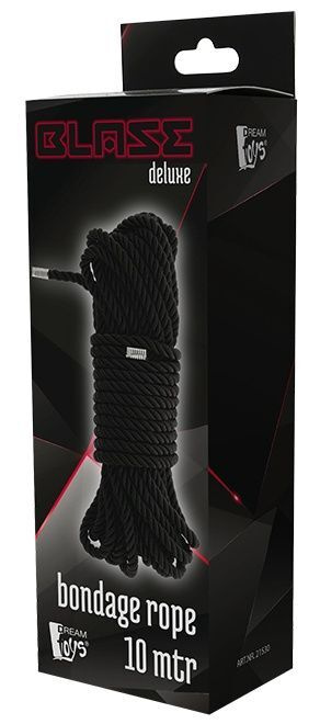 Черная веревка для бондажа BONDAGE ROPE - 10 м. 04 - купить с доставкой ...