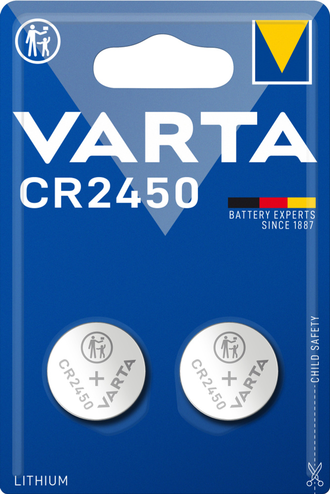 Varta Батарейка CR2450, Li (литиевый) тип, 3 В, 2 шт #1