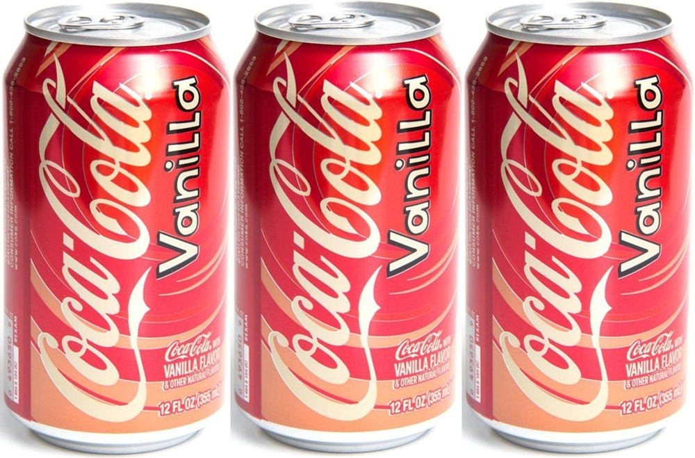 Газированный напиток Coca-Cola Vanilla / Кока-Кола Ваниль 3 шт. 355 мл. (США)  #1