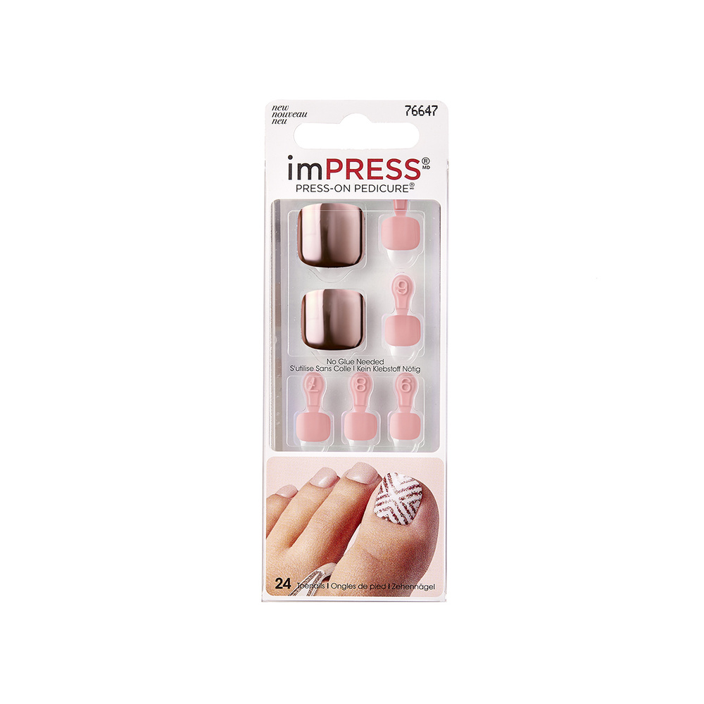 Kiss Твердый лак Импрессс Педикюр "Стальной отблеск", Impress Toe Nails BIPT015C #1