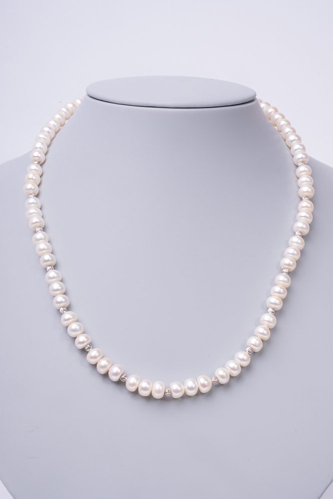 Avelos Бусы из речного жемчуга культивированного d 6,8-7,8 кукуруза с ...