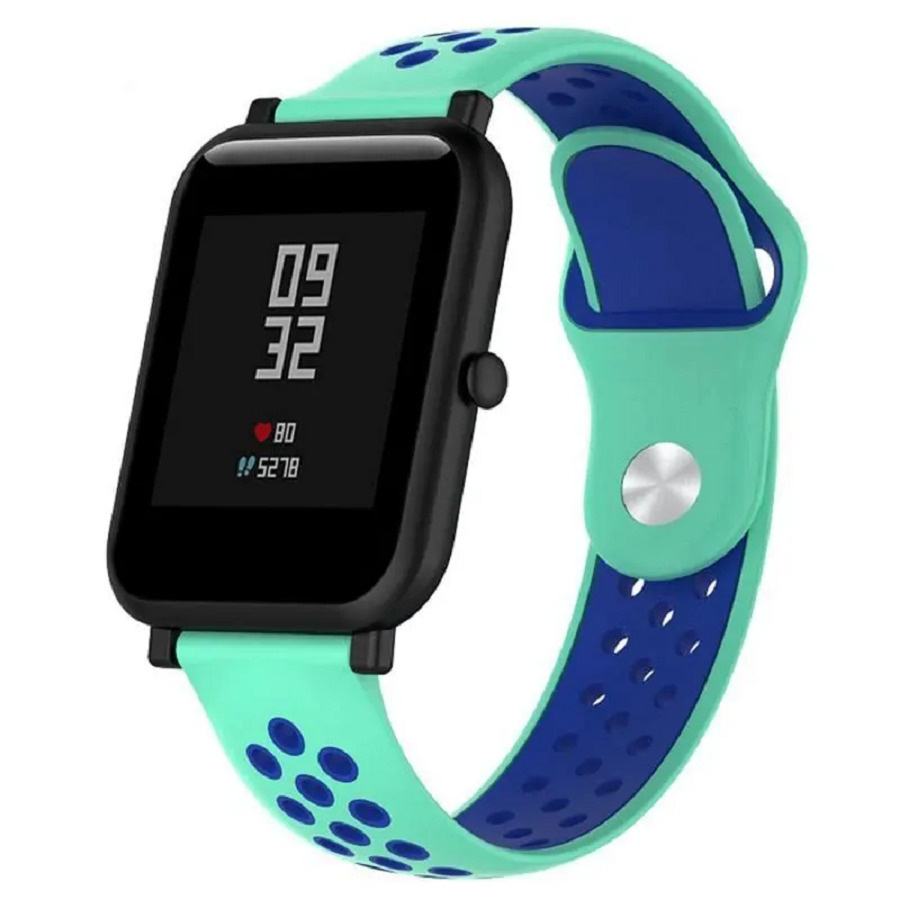 Универсальный силиконовый ремешок спортивный для смарт-часов Xiaomi Amazfit, Huawei, Samsung Galaxy Watch, #1