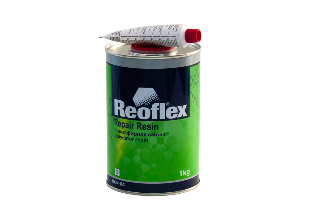 Полиэфирная смола 2К Reoflex Polyester Repair Resin для ремонта пластика 1 кг. с отвердителем  #1
