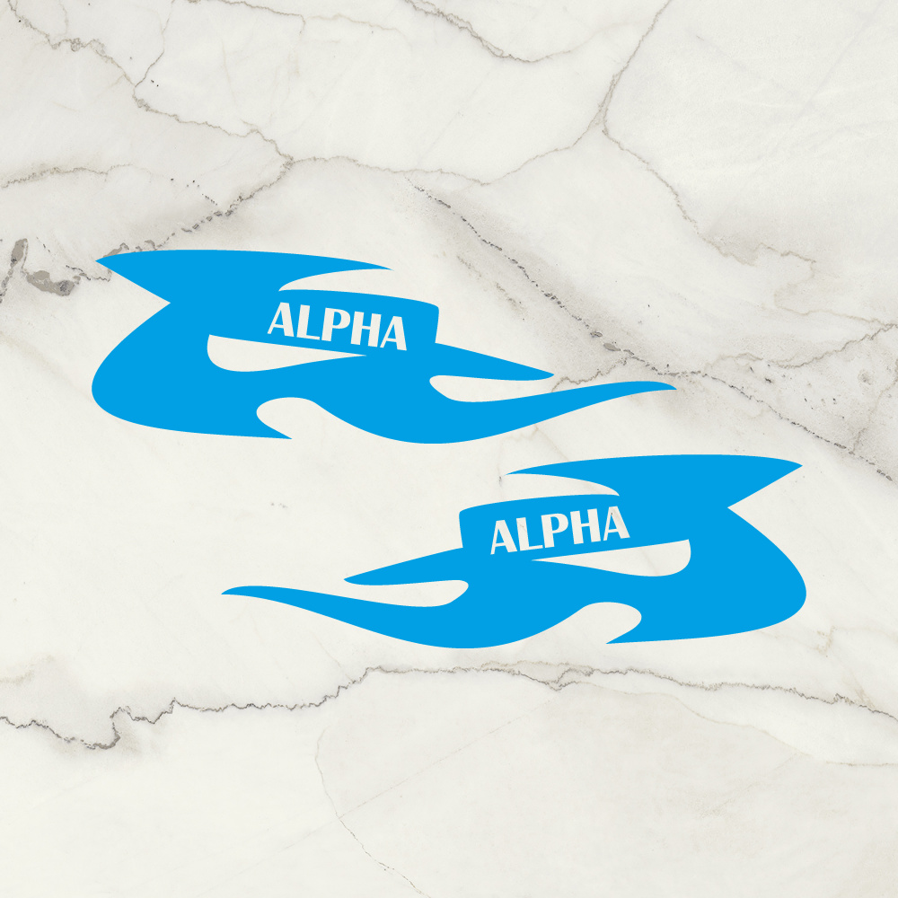 Набор оригинальных наклеек для мотоцикла Альфа 2 шт. (на бак) #2 ...