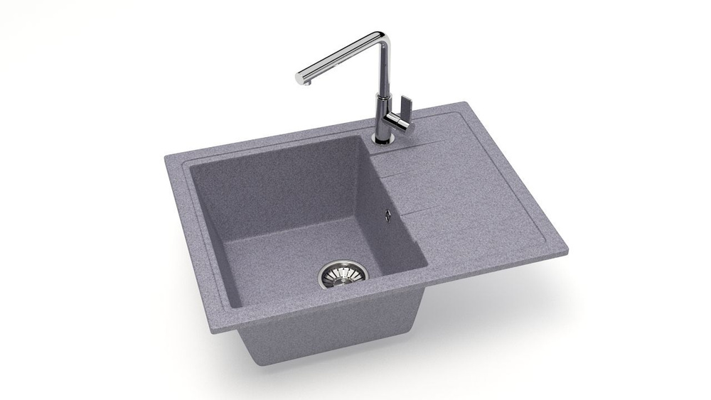Мойка для кухни/Раковина для кухни Glanz, матовая J150 темно-серый ...
