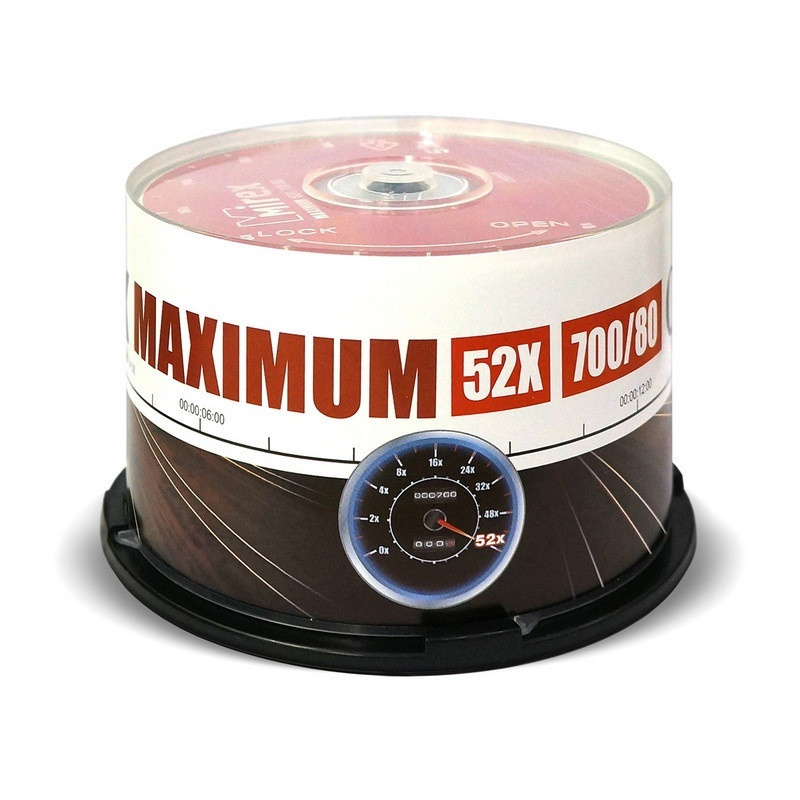 Компакт диск Mirex CD-R, скорость записи 52x, Maximum, 700 мб, 50 шт (UL120052A8B)  #1