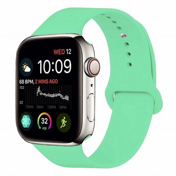 Ремешок для Apple Watch, силиконовый 42/44 мм / Ремешок для смарт часов (светло-зеленый)  #1