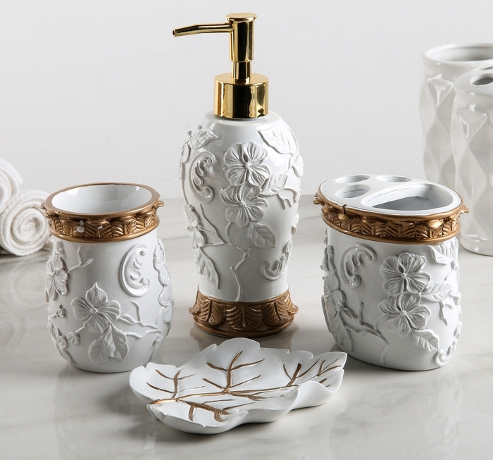 Набор для ванной комнаты, 4 предм. 4 купить на OZON по низкой цене ...