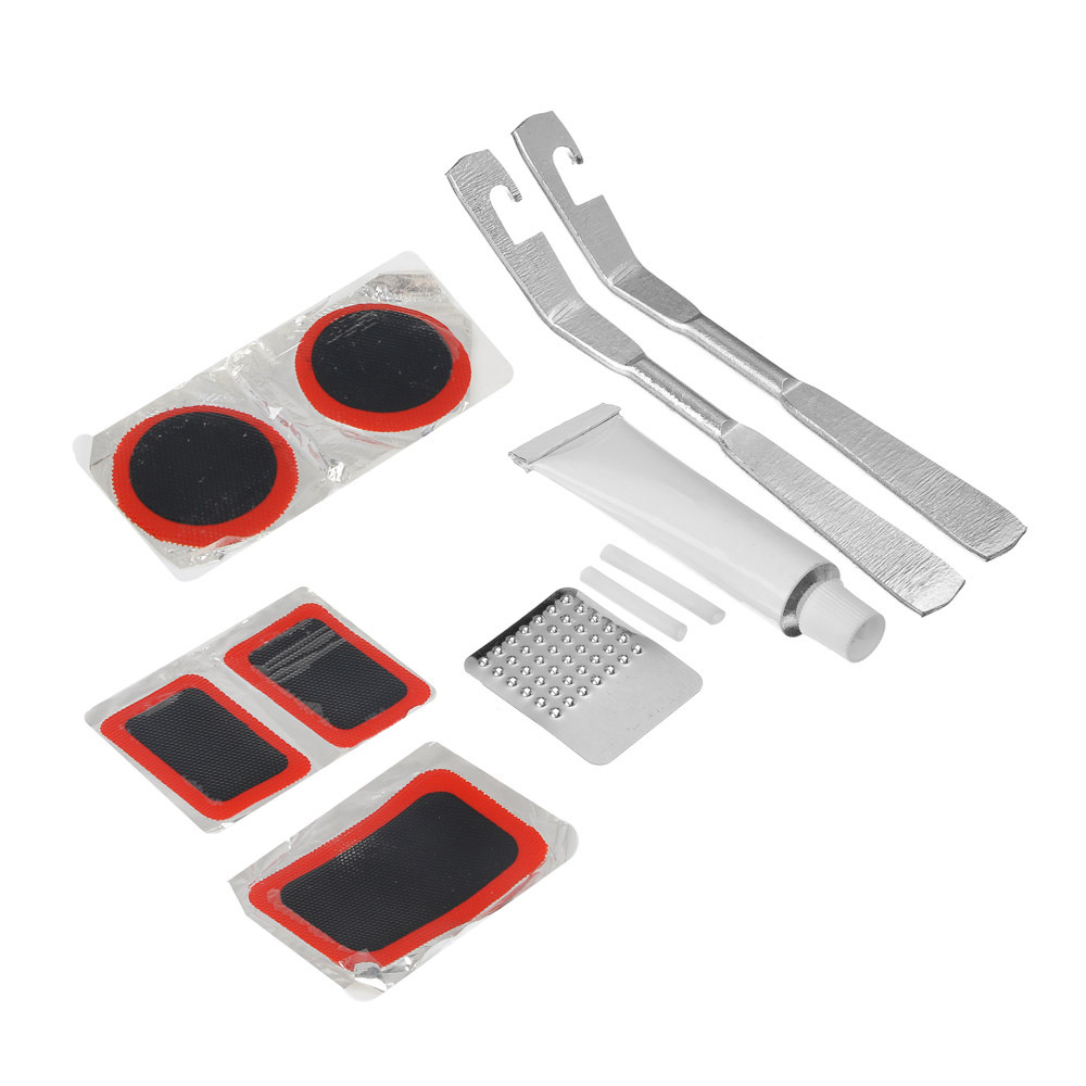 Ремкомплект велосипедный, клей терка 5 заплаток жгут 2 монтировки с ...