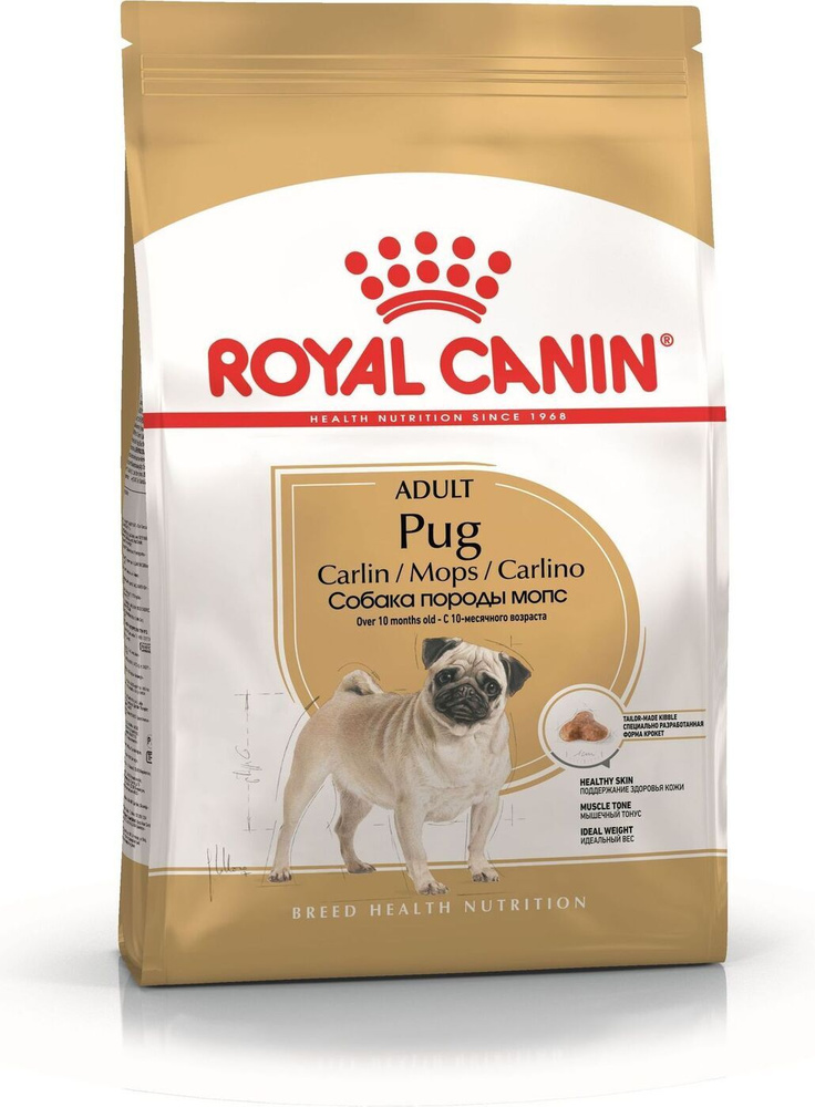 Royal Canin Breed dog Pug Adult / Сухой корм Роял Канин для взрослых собак породы Мопс старше 10 месяцев, #1