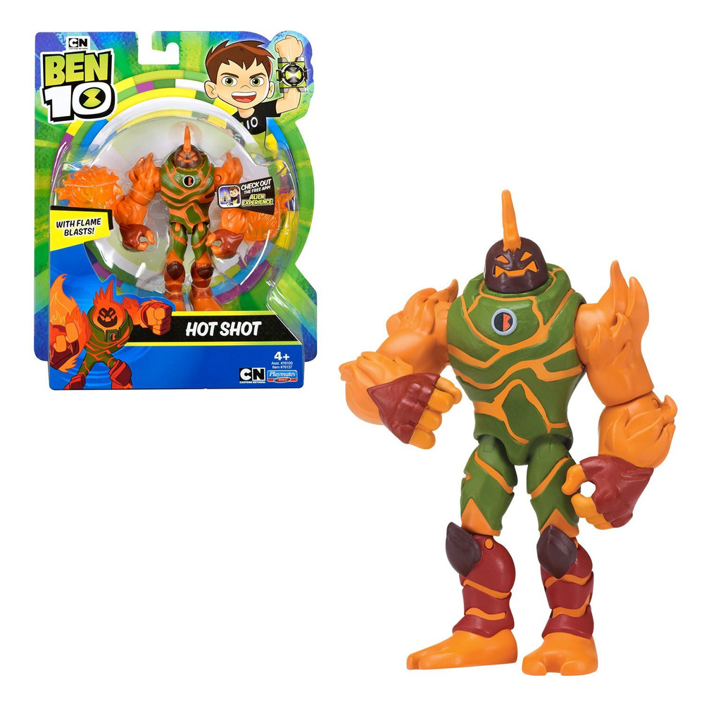 Фигурка Бен 10 Хот Шот Ben 10 Hot Shot with Flame Blast 76137