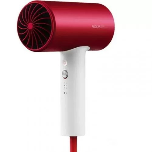 Soocas Фен для волос Xiaomi H5 Hair Dryer Red 1800 Вт, скоростей 2, кол-во насадок 2, красный  #1